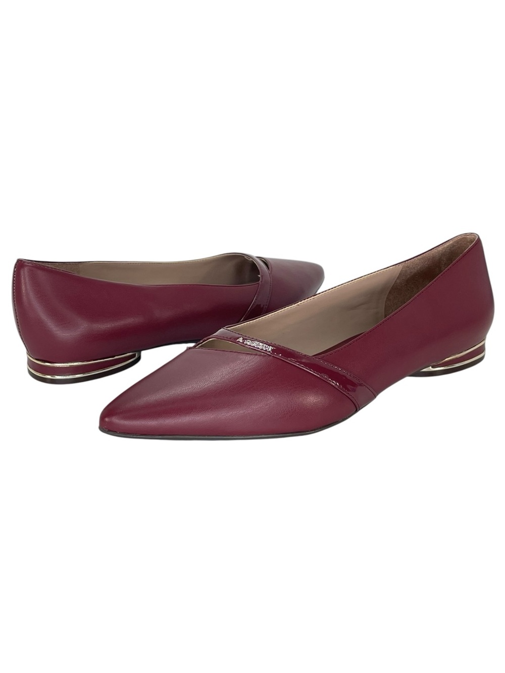 Naturalizer Bria Cranberry Faux Leather Womens Flats Size 8.5M - Picture 9 of 11
